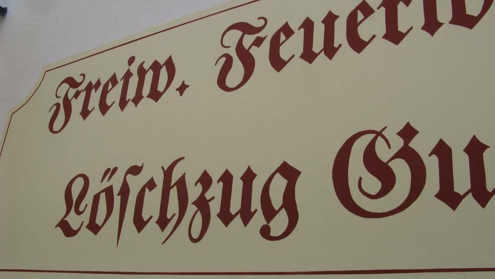 Schrift Fassade